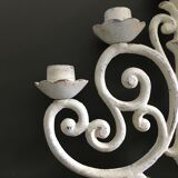 White cast iron candelabra