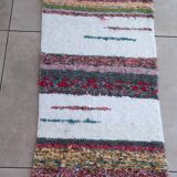 Handmade recycled cotton rug - Double thickness Multicolor