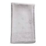 Party tablecloth - 2m30 x 5m30 - white damask monogrammed ct