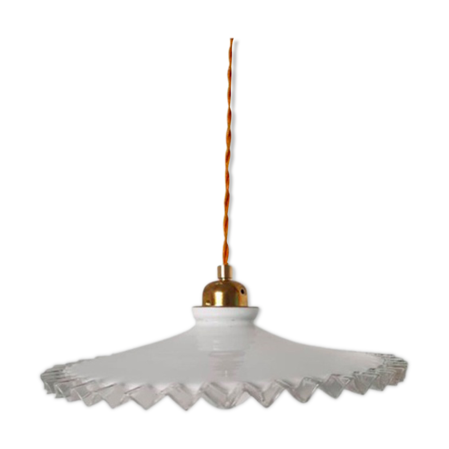 Hanging n opaline crantelé