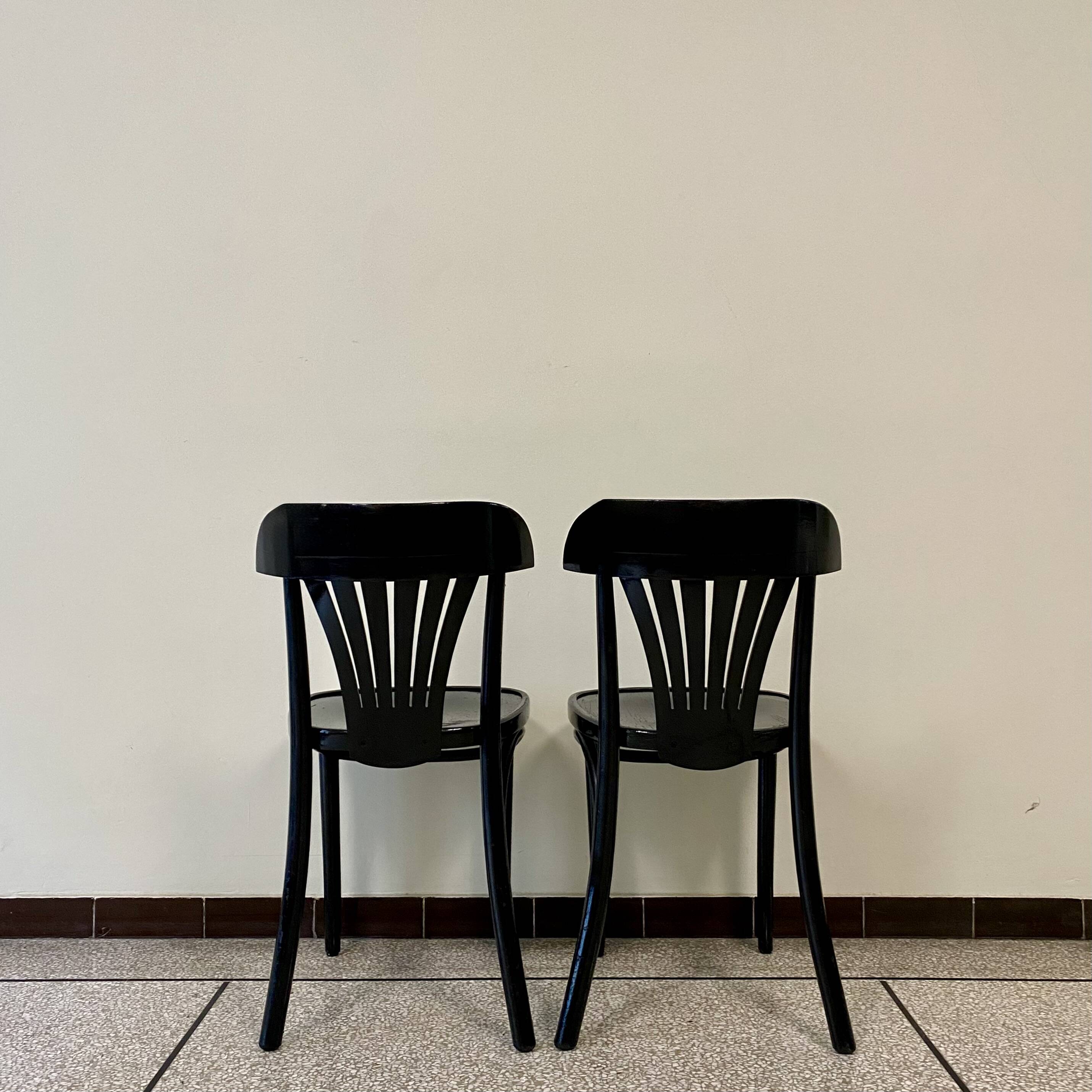 Black bistro chair x2