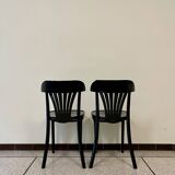 Chaise bistrot noire x2