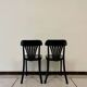 Black bistro chair x2