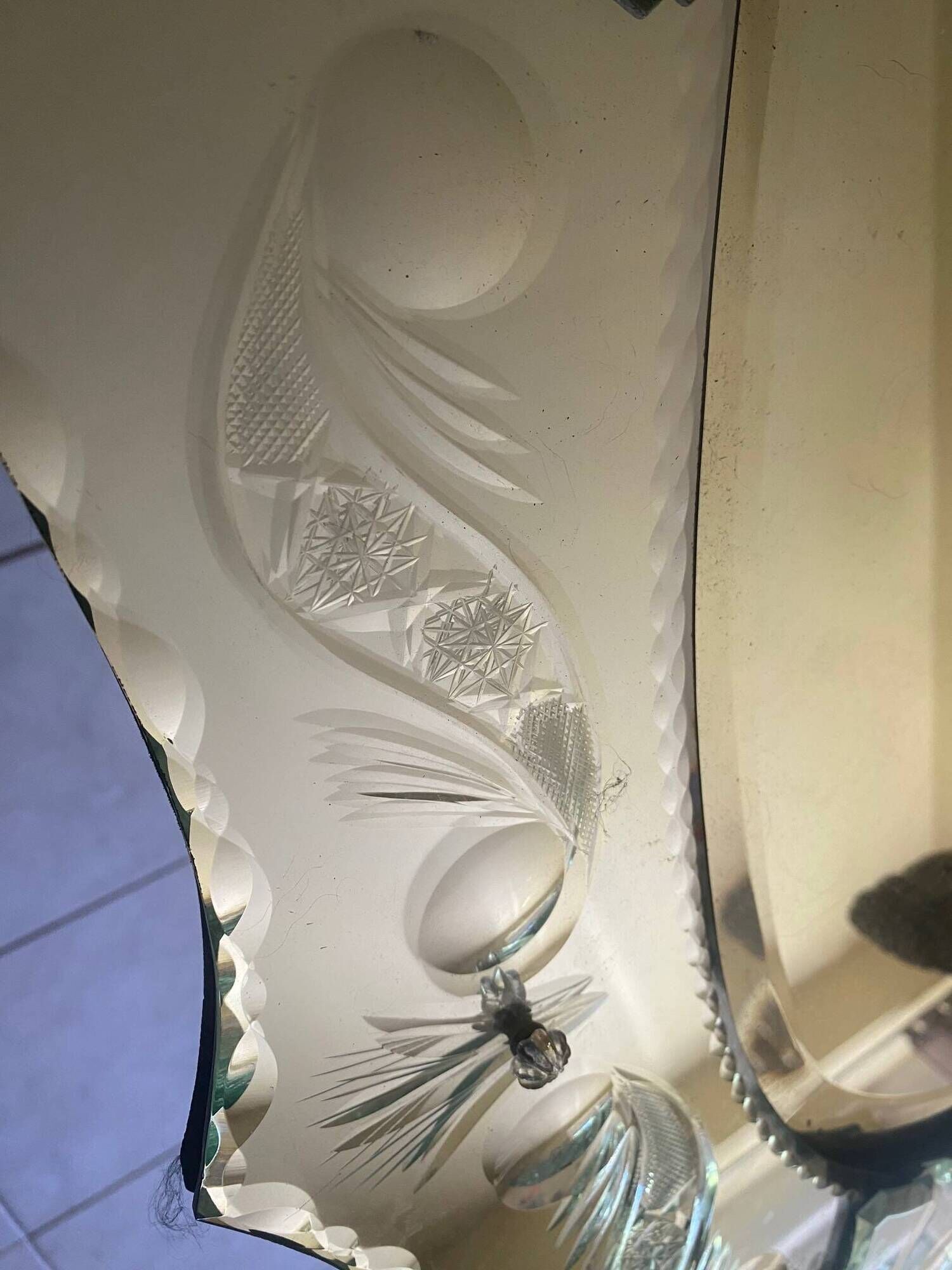 Large Mirror 180cm x 87cm, circa 1960-1970, in the style of Murano.