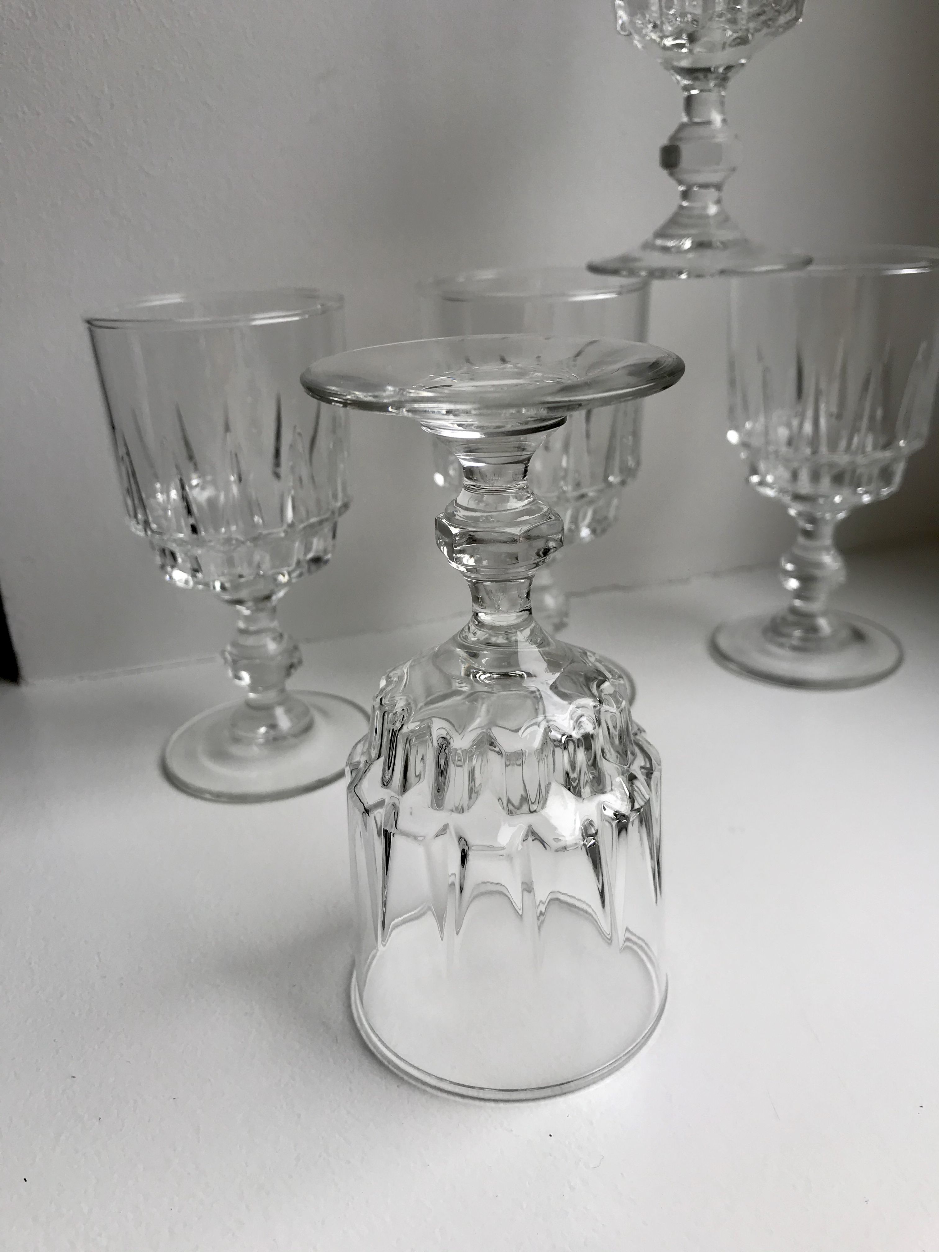 Set of 5 crystal wine glasses 50-60s