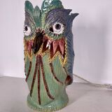 Ceramic owl lamp, 2019