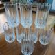 8 antique crystal water glasses