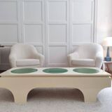 table basse, bois laquée  emiel veranneman & vasarely