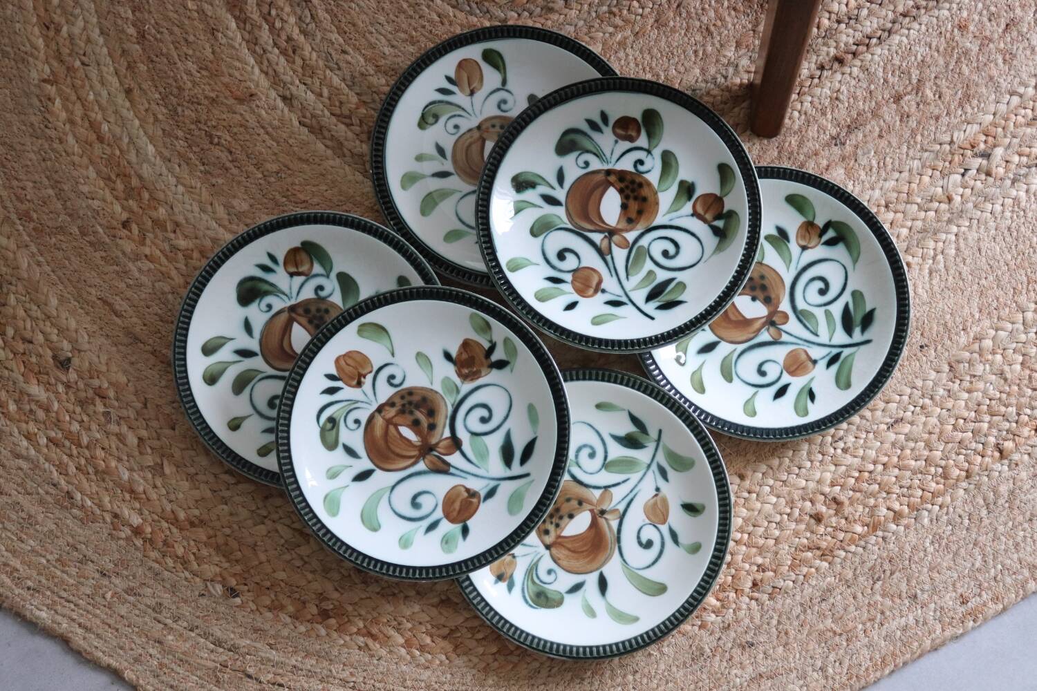 6 Argenteuil Boch La Louviere plates