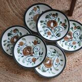 6 Argenteuil Boch La Louviere plates