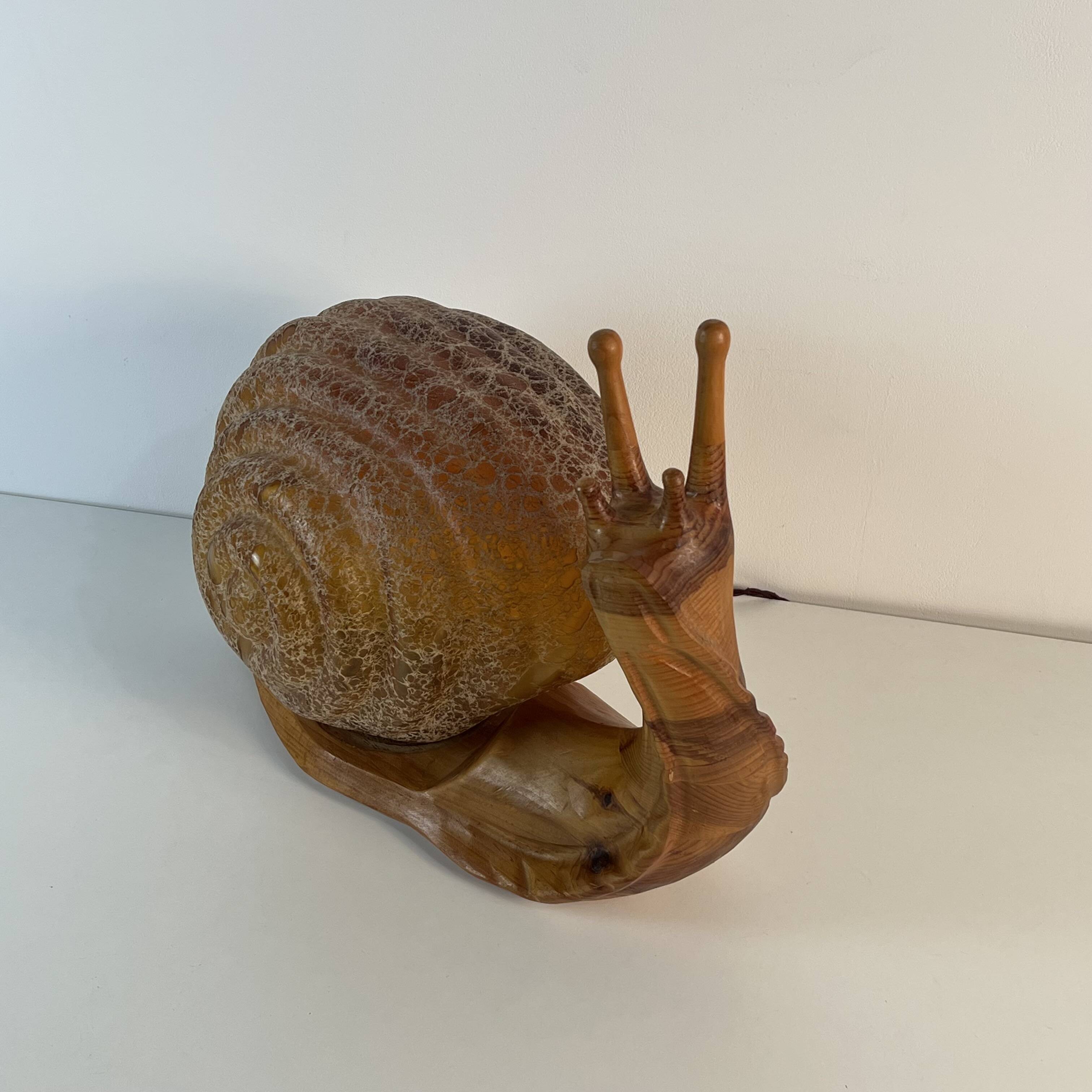 Snail Design Table Lamp - Marzio Cecchi, Murano glass 1960