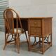 Bureau et chaise en bambou et rotin