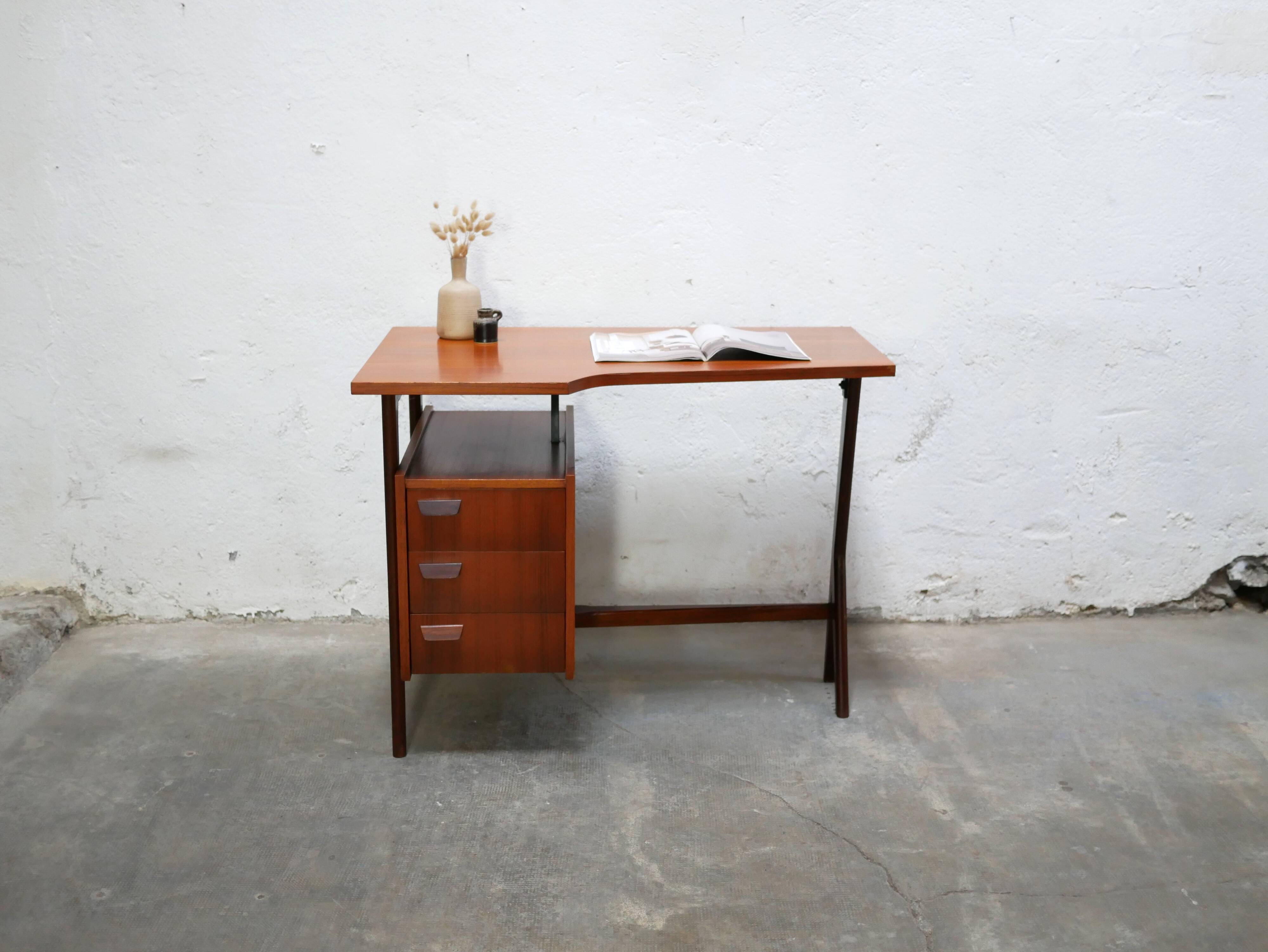 Vintage Scandinavian teak desk