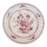 Compotier en porcelaine bernardaud limoges décor fleur rose / pourpre