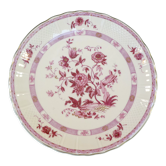 Compotier en porcelaine bernardaud limoges décor fleur rose / pourpre