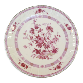 Compotier en porcelaine bernardaud limoges décor fleur rose / pourpre
