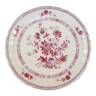 Porcelain compotier bernardaud limoges decoration pink flower / purple