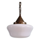 Art Deco suspension in white opaline, 1920s