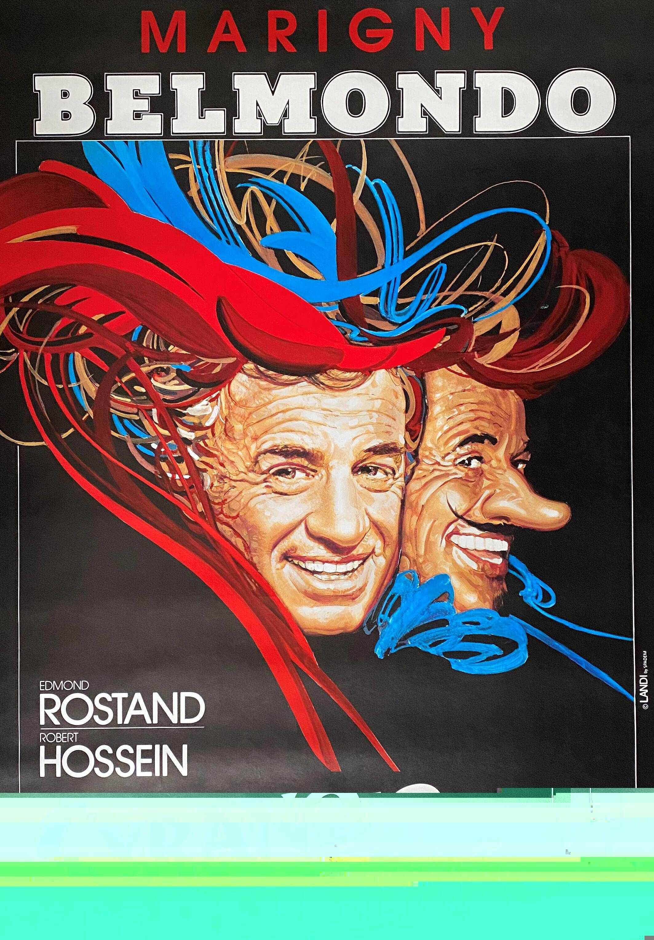 Original theater poster "Cyrano de Bergerac" Jean-Paul Belmondo 120x175cm 1990