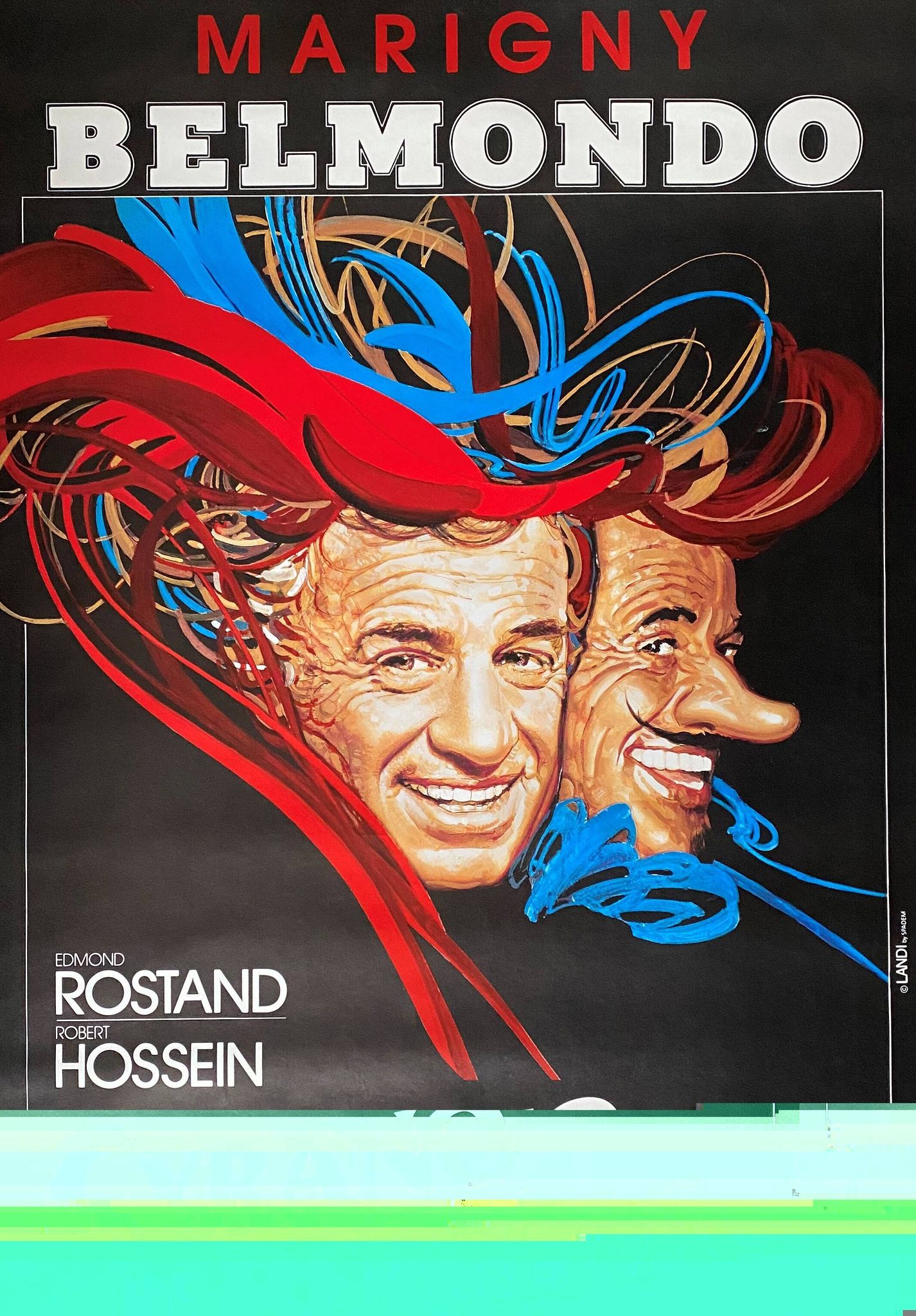 Original theater poster "Cyrano de Bergerac" Jean-Paul Belmondo 120x175cm 1990