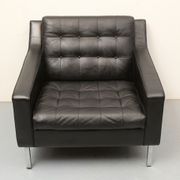 1960s leather chair black