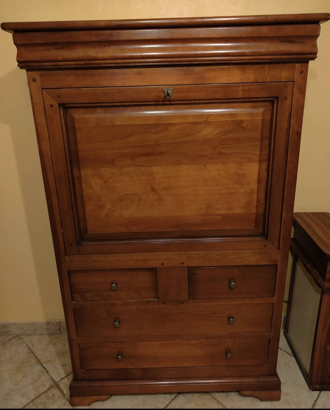 Louis Philippe style solid cherry secretary desk