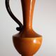 Poët-Laval flower vase, "Isabelle" model, in orange ceramic