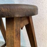 Industrial wooden stool