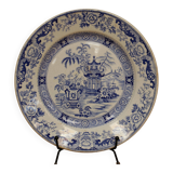 Japanese porcelain decoration plate Creil and Montereau Lebeuf Milliet