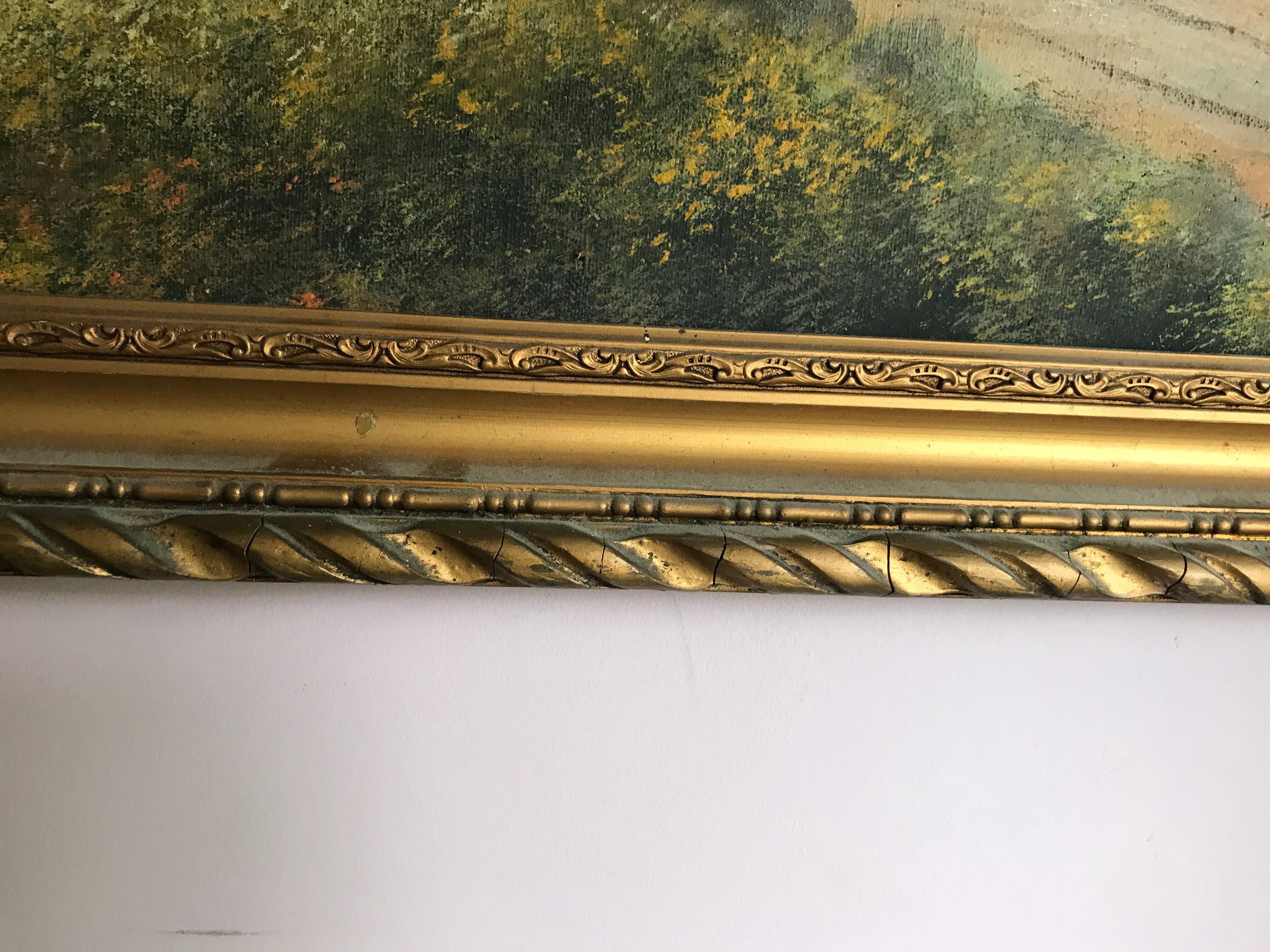 Pair two oil paintings on canvas