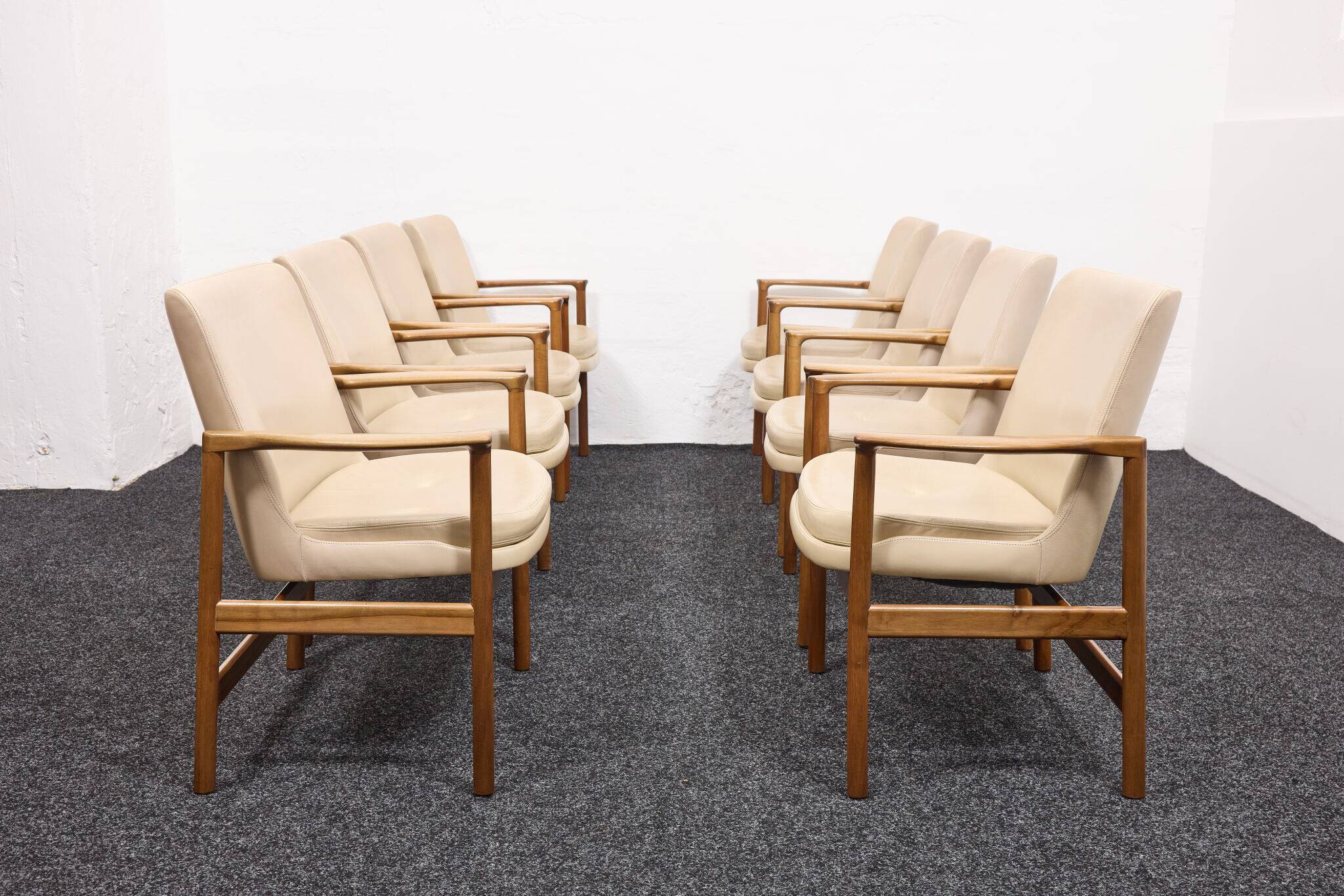 Ib Kofod-Larsen, vintage – conference – dining chairs 1963, Germany