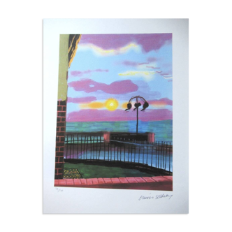 Lithograph by David Hockney, signed and numbered.
