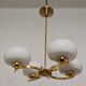 Arlus chandelier with 4 brass lights from the 50s/60s