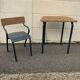 School desk and chair