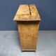 Old marbled ochre yellow French farmhouse cabinet