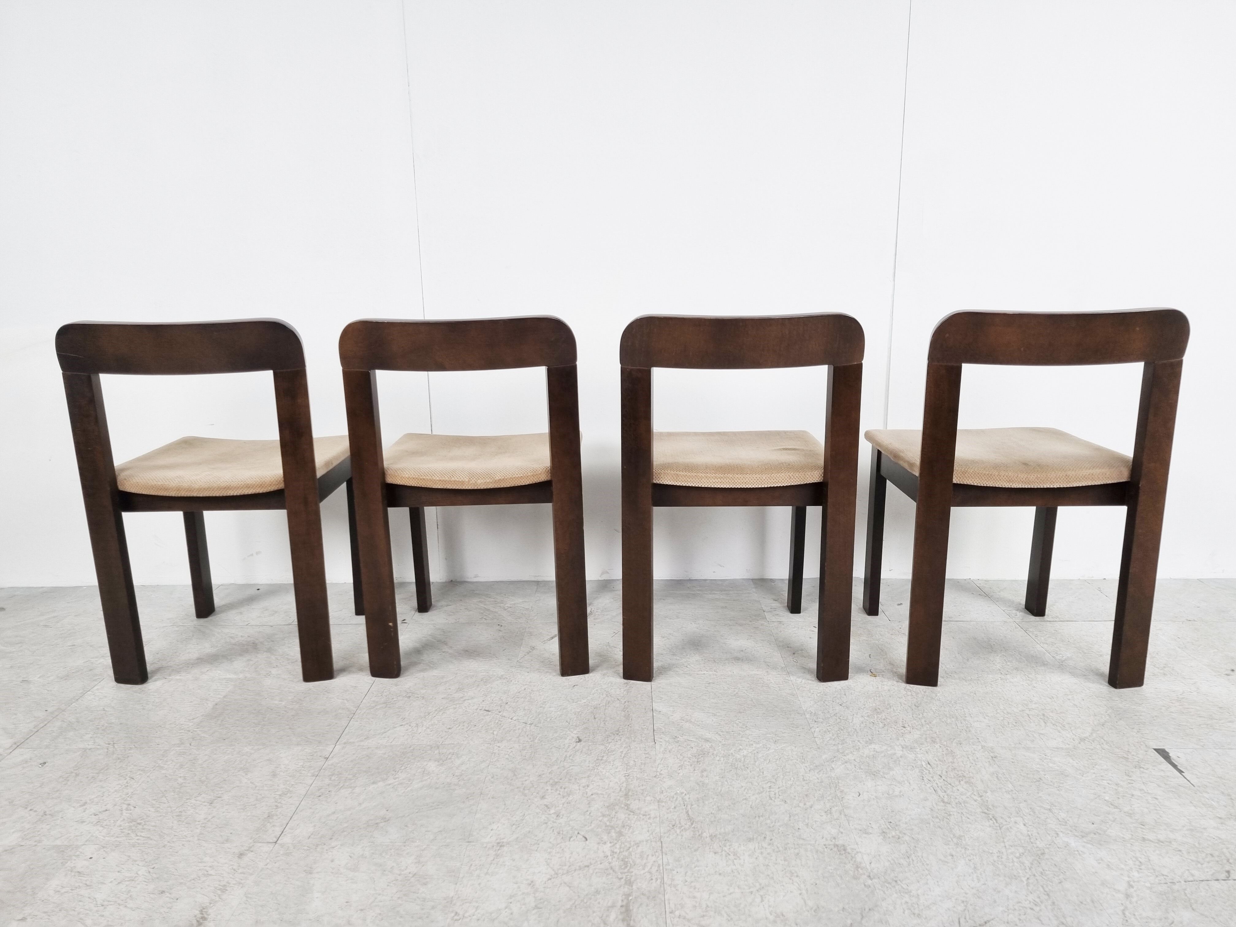 Set of 4 seventies dining chairs