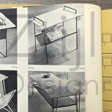 Table d'appoint TM04 par Cees Braakman pour Pastoe, 1953 avec panier de lecture.