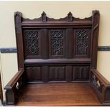 Antique - Impressive Neo-Gothic Chest Bench