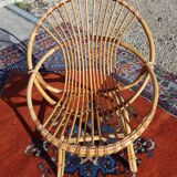 Rattan shell chair