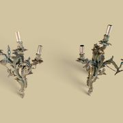 Pair of large wall sconces in Louis XV / Rococo / Baroque style.