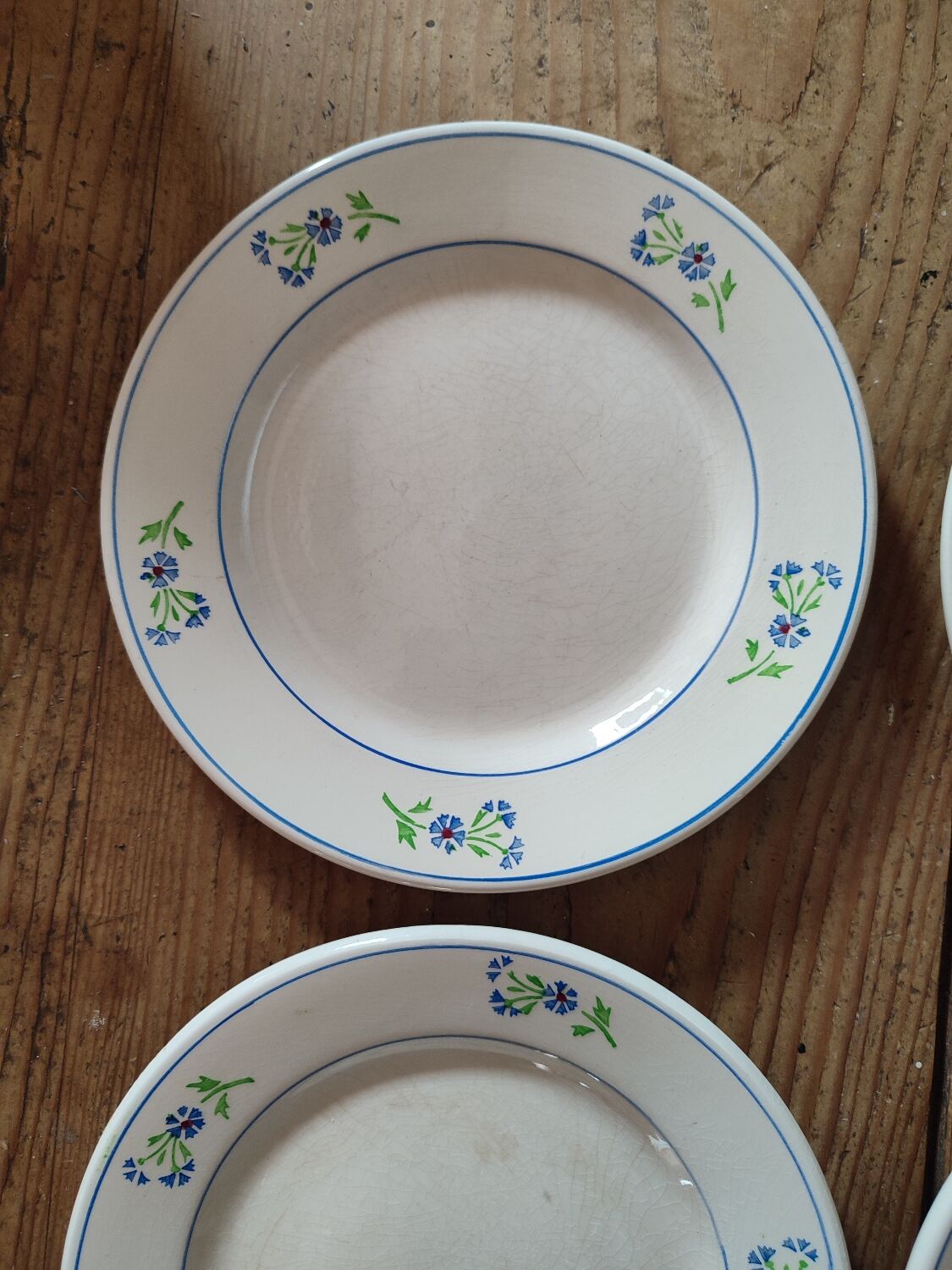 Cornflower dessert plates