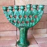 Tamegroute pottery menorah candle holder