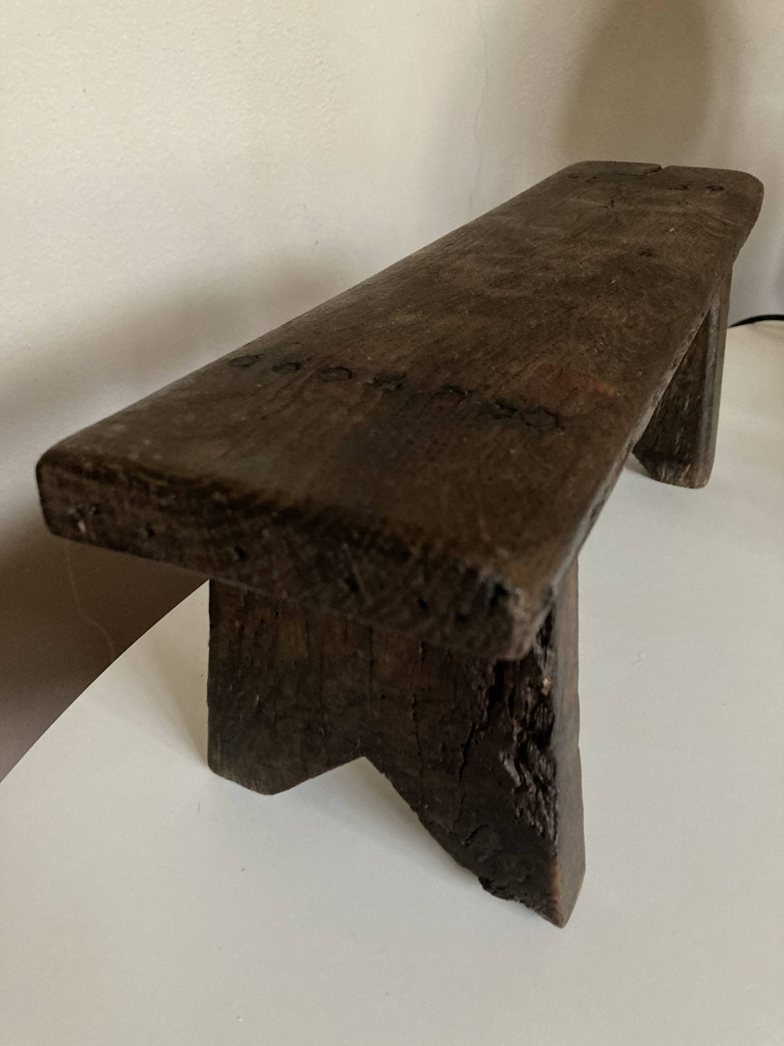 Banc de campagne étagère art populaire début 20e