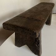 Banc de campagne étagère art populaire début 20e