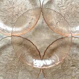 Vintage pink glass plates