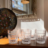 Set of 5 Val Saint Lambert whiskey glasses