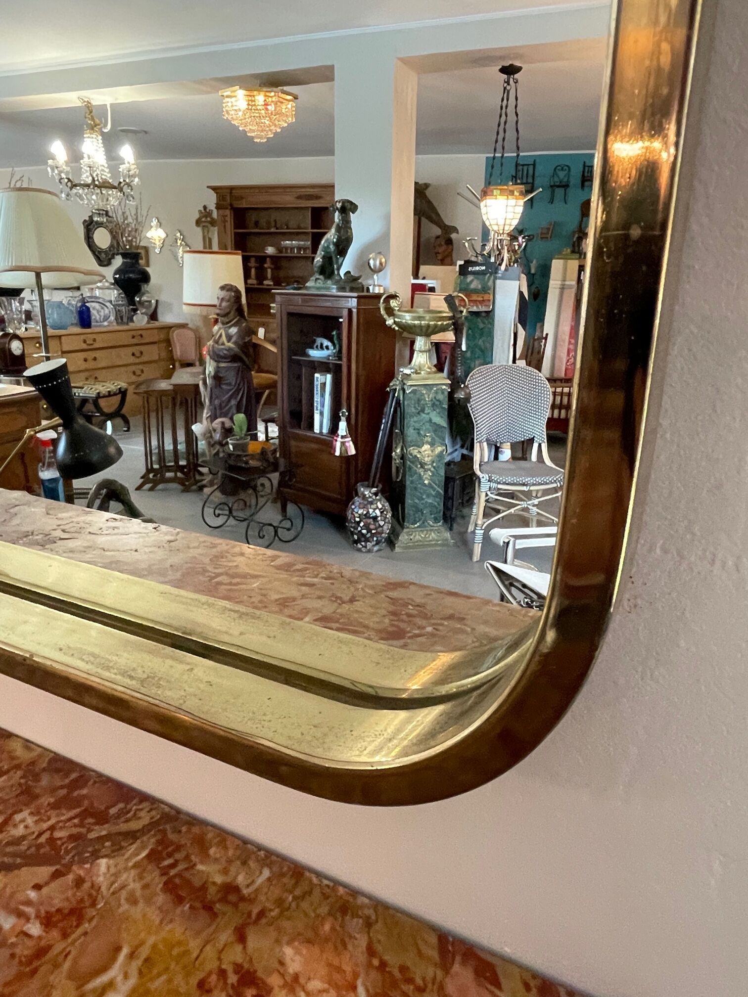 Brass mirror 1960 105x70cm