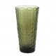 Vulkany vase, brutalism, green glass, Ząbkowice, Poland, 1970s