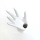 Hand ring jewelry display or vase soliflore white porcelain