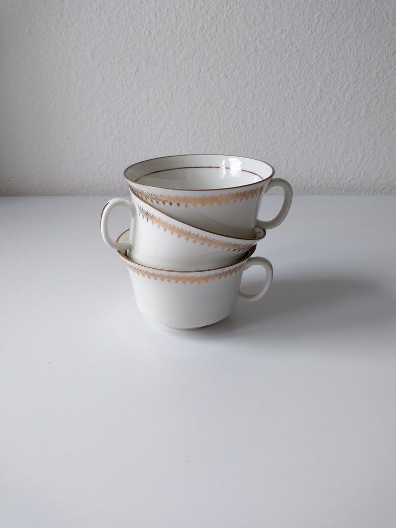 Large Limoges porcelain cups